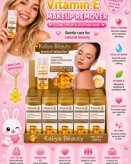 MAKE UP REMOVER-MICELLAR WATER  KALIYA BEAUTY 12 PCS BOX (2627) (H31)