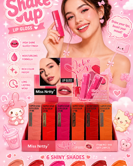LIP GLOSS   MISS NRTTY (24 PCS) (F7002D) (E39)