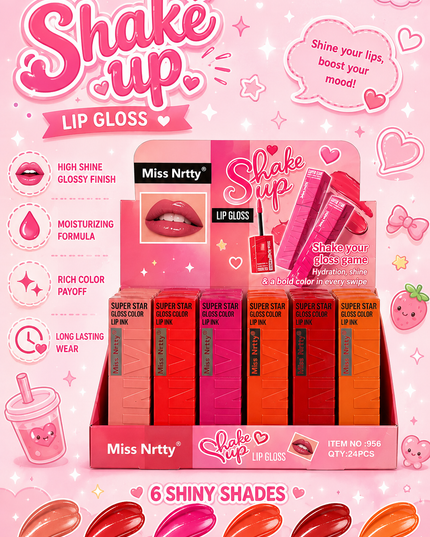 LIP GLOSS   MISS NRTTY (24 PCS) (F7002D) (E39)