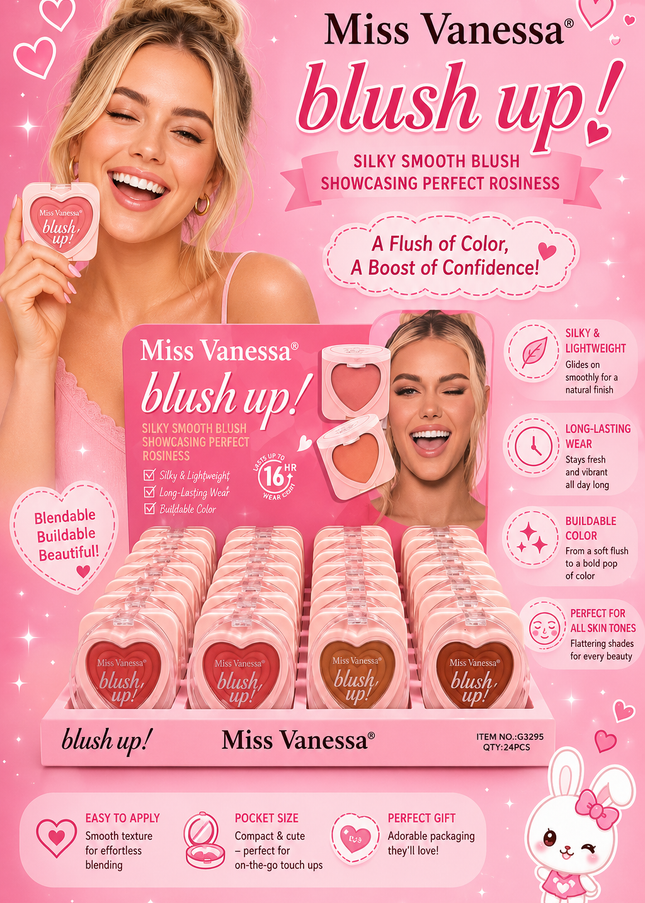 BLUSHER UP MISS VANESSA (24PCS) (G3295) (#G36)