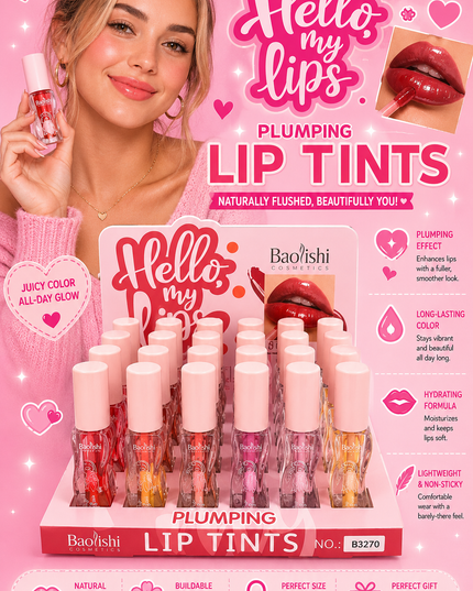LIP TINTS PUMPING BAOLISHI 24 PCS (B3270) (E40)