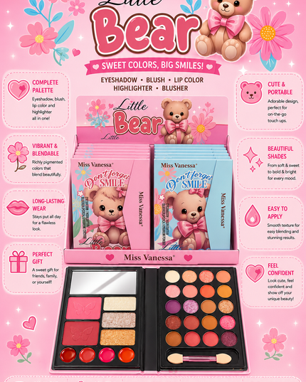 EYESHADOW Set  BEAR MISS VANESSA 12 PCS COD (F7002D) (E38)