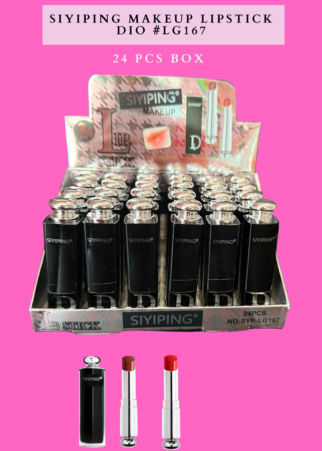 SIYIPING MAKEUP LIPSTICK DIO #LG167 - (24 PCS BOX)