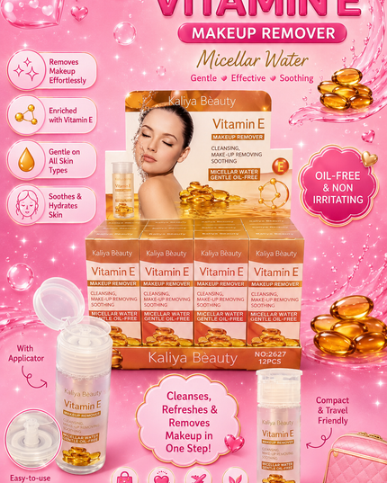 MAKEUP REMOVER-MICELLAR WATER  KALIYA BEAUTY 12 PCS BOX (2627) (#H31)