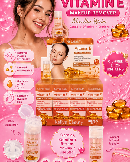 MAKEUP REMOVER-MICELLAR WATER  KALIYA BEAUTY 12 PCS BOX (2627) (#H31)