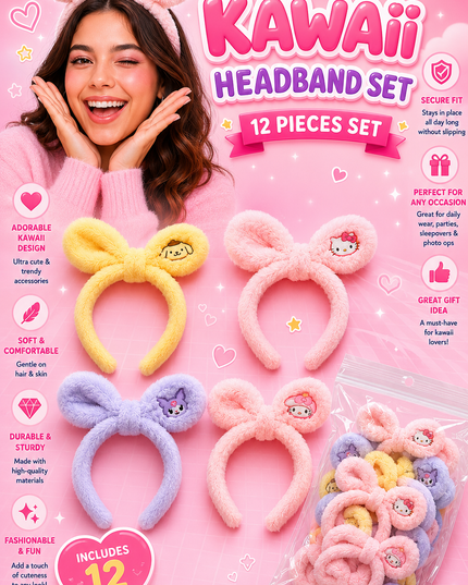 HEADBAND Sanrio ( diadema) - 12 pcs pack ( #J11)