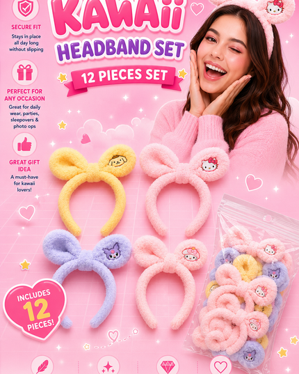 HEADBAND Sanrio ( diadema) - 12 pcs pack ( #J11)