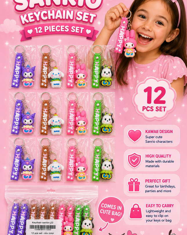 keychain Sanrio- 12 PCS BOX  #J22