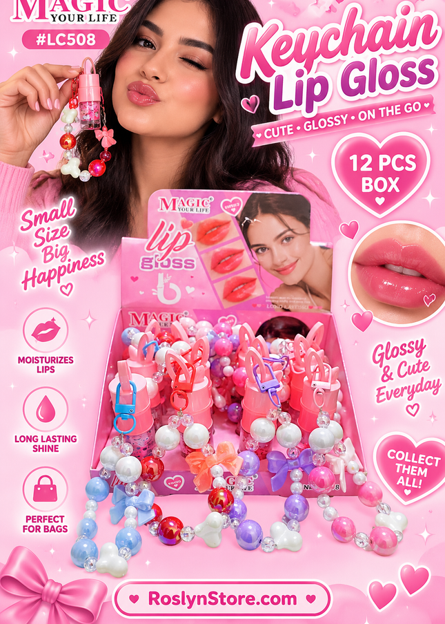 KEYCHAIN LIPGLOSS MAGIC YOUR LIFE #LC508- (12 PCS BOX)(E7) (Copy)