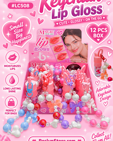 KEYCHAIN LIPGLOSS MAGIC YOUR LIFE #LC508- (12 PCS BOX)(E7) (Copy)