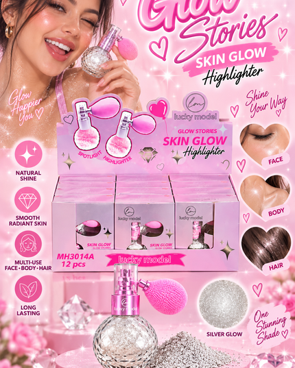SKIN GLOW - glass bottle - 12 pcs box - Lucky model