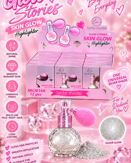 SKIN GLOW - glass bottle - 12 pcs box - Lucky model