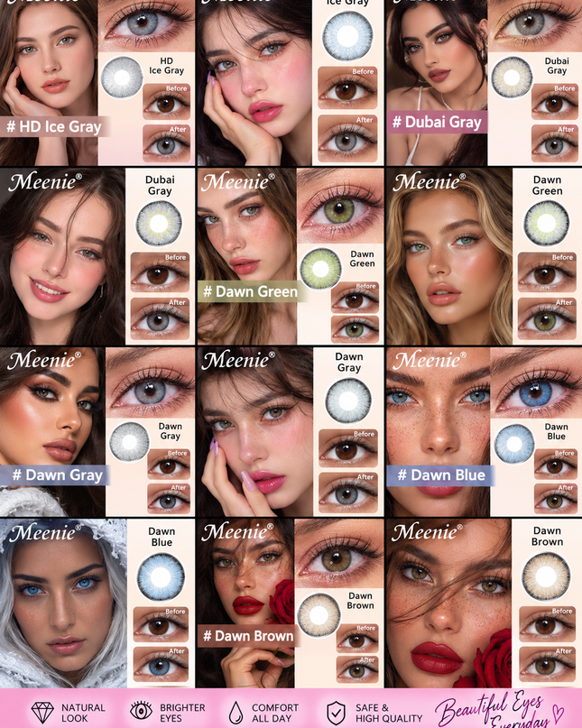 CONTACT LENSES - 1 piece $8 - buy 12 pcs $4 per box