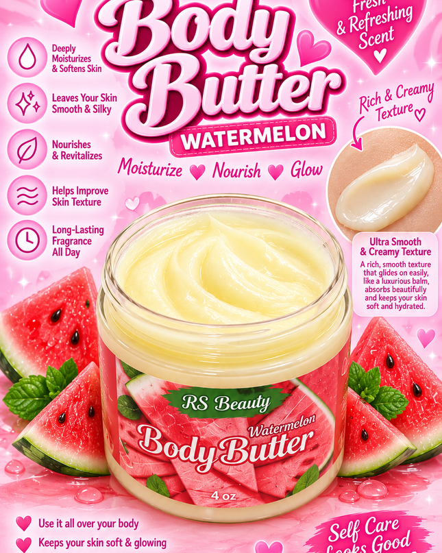 Bundle 6 pcs mix flavor - boddy butter - (4 onz per each )