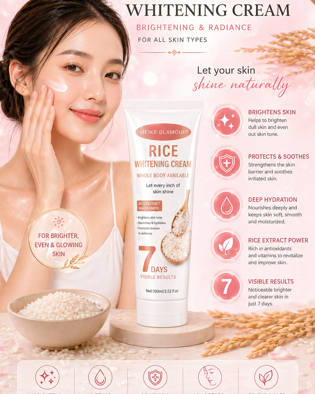 RICE Whitening cream 12 pcs box - (100 ml per each ) #MKG0363