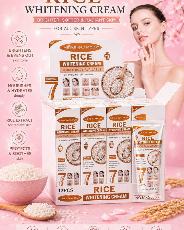 RICE Whitening cream 12 pcs box - (100 ml per each ) #MKG0363