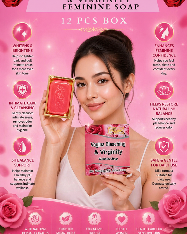 VAGINA BLEACHING & VIRGINITY FEMININE - SOAP 12 PCS BOX