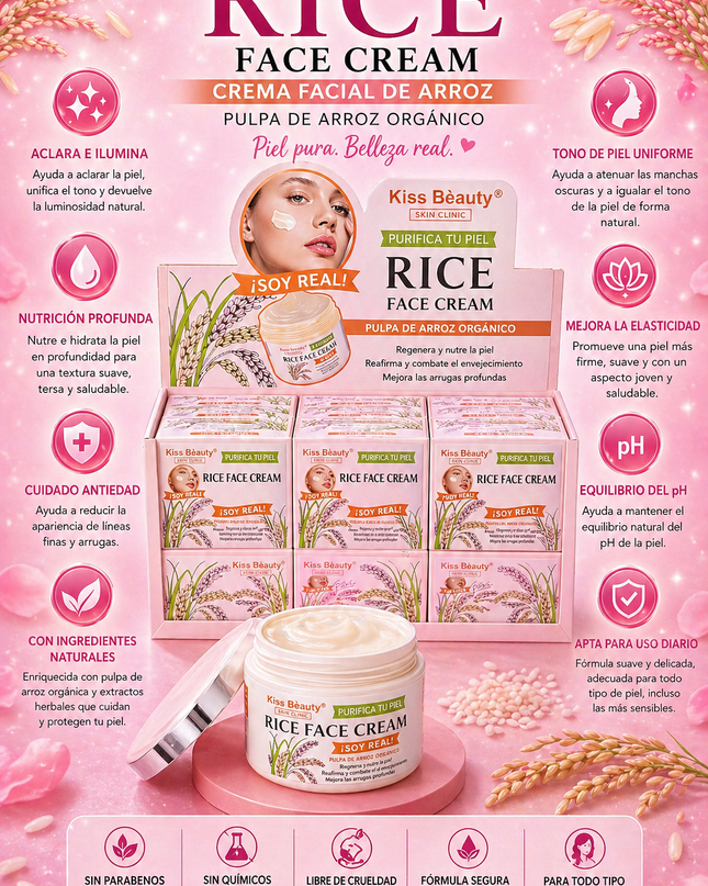 KISS BEAUTY FACE RICE CREAM - 12 pcs set
