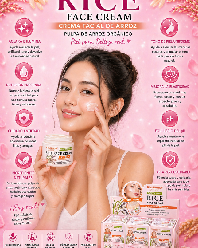 KISS BEAUTY FACE RICE CREAM - 12 pcs set