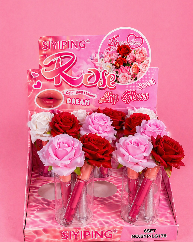 LIPGLOSS SIYIPING - FLOWER ( 6 pack - each pack have 3 pcs)  #LG178