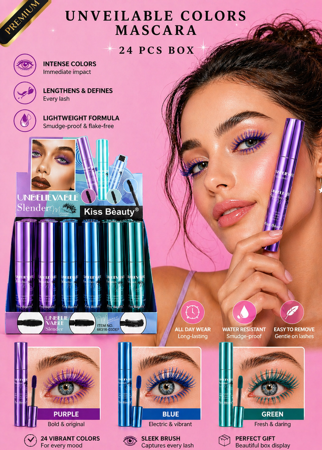 UNVELIEVABLE COLORS MASCARA - 24 PCS BOX - FULL volume