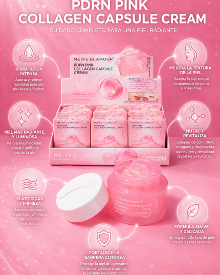 Cream PDRN - collagen capsule pink box - 12 pcs box