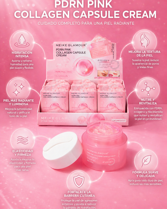 Cream PDRN - collagen capsule pink box - 12 pcs box