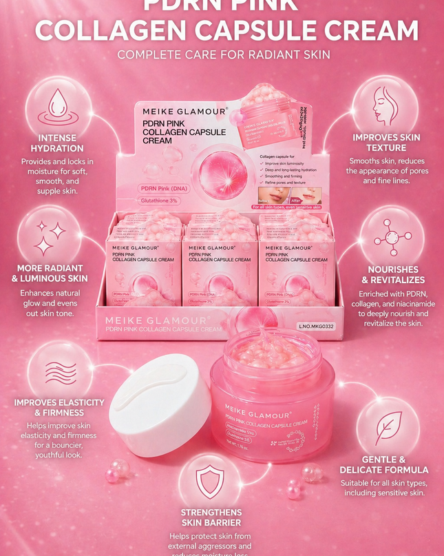 Cream PDRN - collagen capsule pink box - 12 pcs box