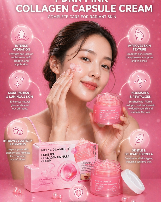 Cream PDRN - collagen capsule pink box - 12 pcs box