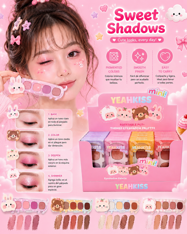YEAHKISS KAWAII EYESHADOW 24 pcs box  (YEAH 231)