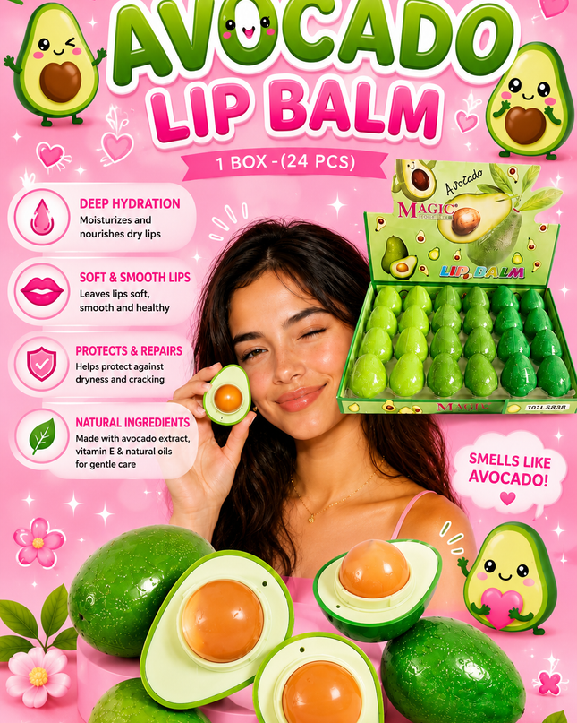 AVOCADO - LIP BALM - 24 pcs box    (# LS838)