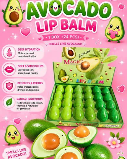 AVOCADO - LIP BALM - 24 pcs box    (# LS838)
