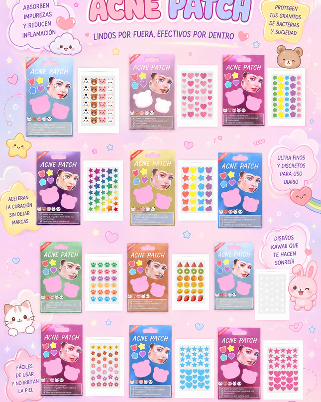 ACNE PATCHES - pimple patches - Kawaii -(12 PCS SET)