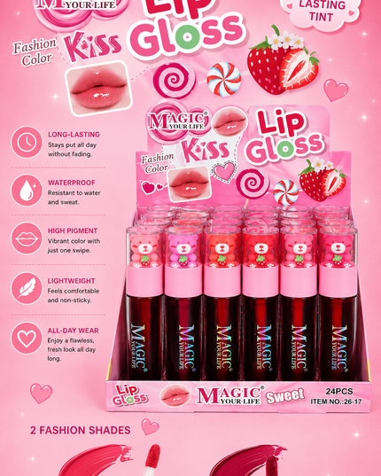 LIP TINT BEAR Magic your life  ( #26-17)  - 24 PCS BOX