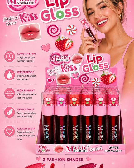 LIP TINT BEAR Magic your life  ( #26-17)  - 24 PCS BOX