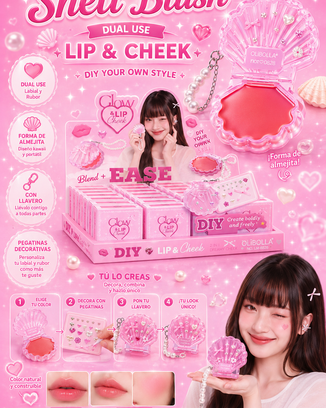 Olibolla DIY lips & cheeks - create your our style - 24 pcs box (#LA-B321)