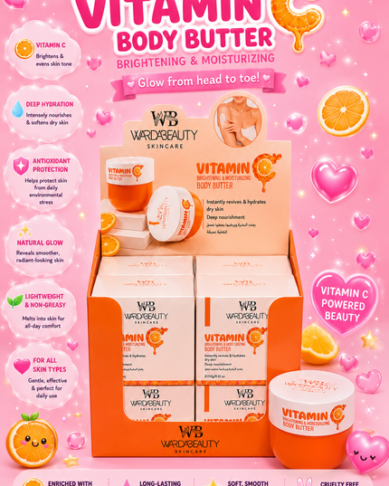 BODY BUTTER VITAMIN C- Big size - Warda Beauty - 8 pcs box