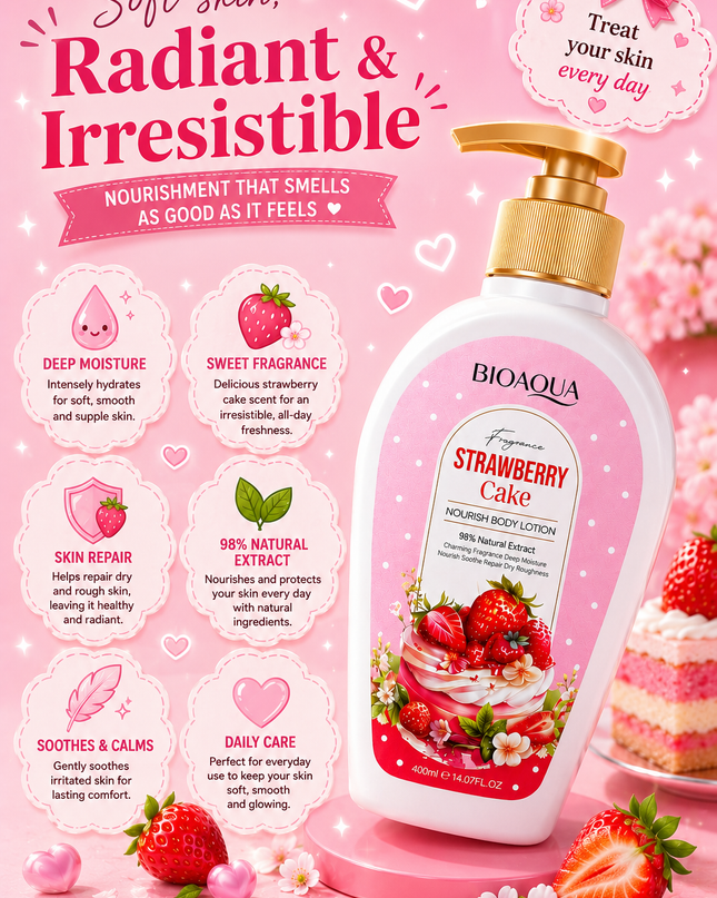 BODY LOTION - SADOER strawberry 400 ml