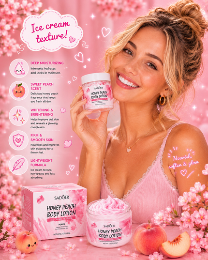 BODY LOTION - SADOER-  Peach - 180G