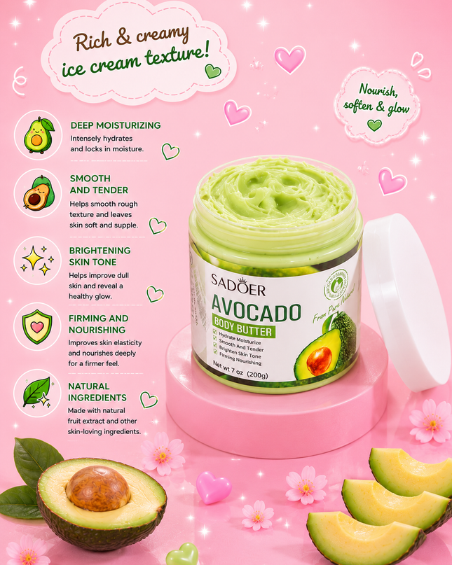 BODY LOTION - SADOER-  Avocado - 200G