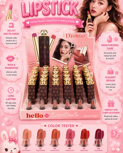 DIOHOO LIPSTICKS LV - Nude colors # NO:ZY23187 (code : E15)