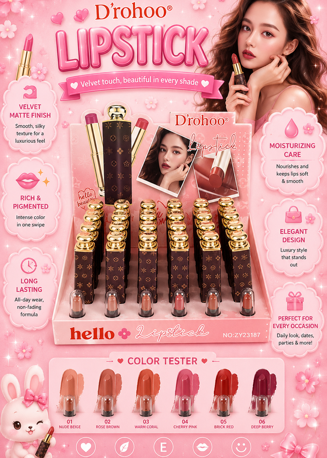 DIOHOO LIPSTICKS LV - Nude colors # NO:ZY23187 (code : E15)