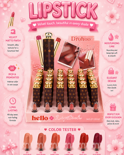 DIOHOO LIPSTICKS LV - Nude colors # NO:ZY23187 (code : E15)