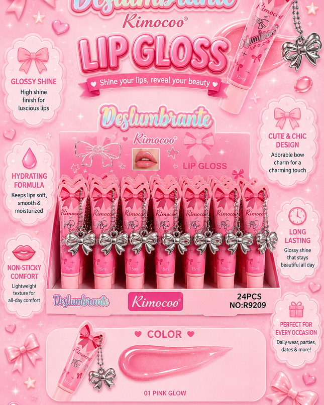 LIPGLOSS KEYCHAIN  Rimocoo -24 pcs box ( #R9209) - (code: C )