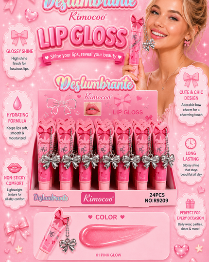 LIPGLOSS KEYCHAIN  Rimocoo -24 pcs box ( #R9209) - (code: C )