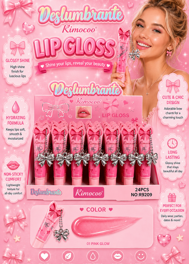 LIPGLOSS KEYCHAIN  Rimocoo -24 pcs box ( #R9209) - (code: C )