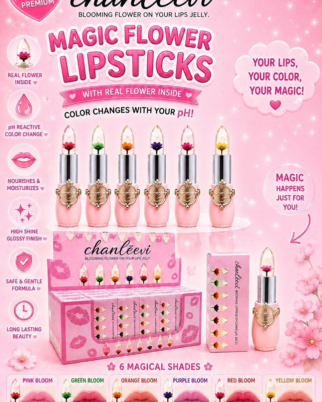 CHANLEEVI- MAGIC FLOWER LIPSTICK - 24 pcs box (#ch7231)