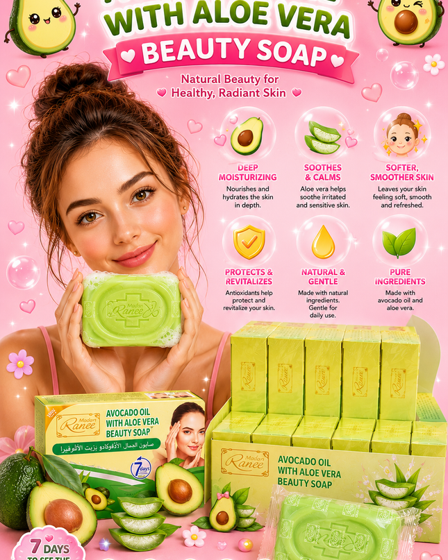 AVOCADO & Aloe vera Soap - 12 pcs box