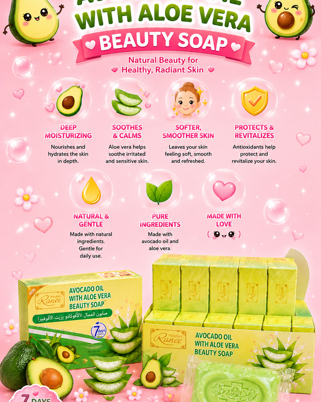AVOCADO & Aloe vera Soap - 12 pcs box