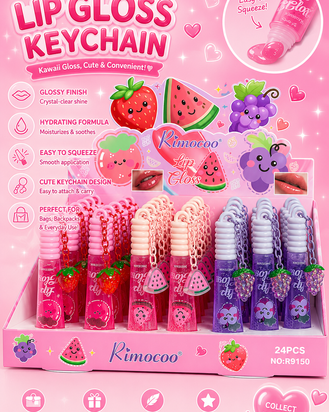 LIPGLOSS KEYCHAIN  RIMOCCO-24 pcs box ( #R9150 )